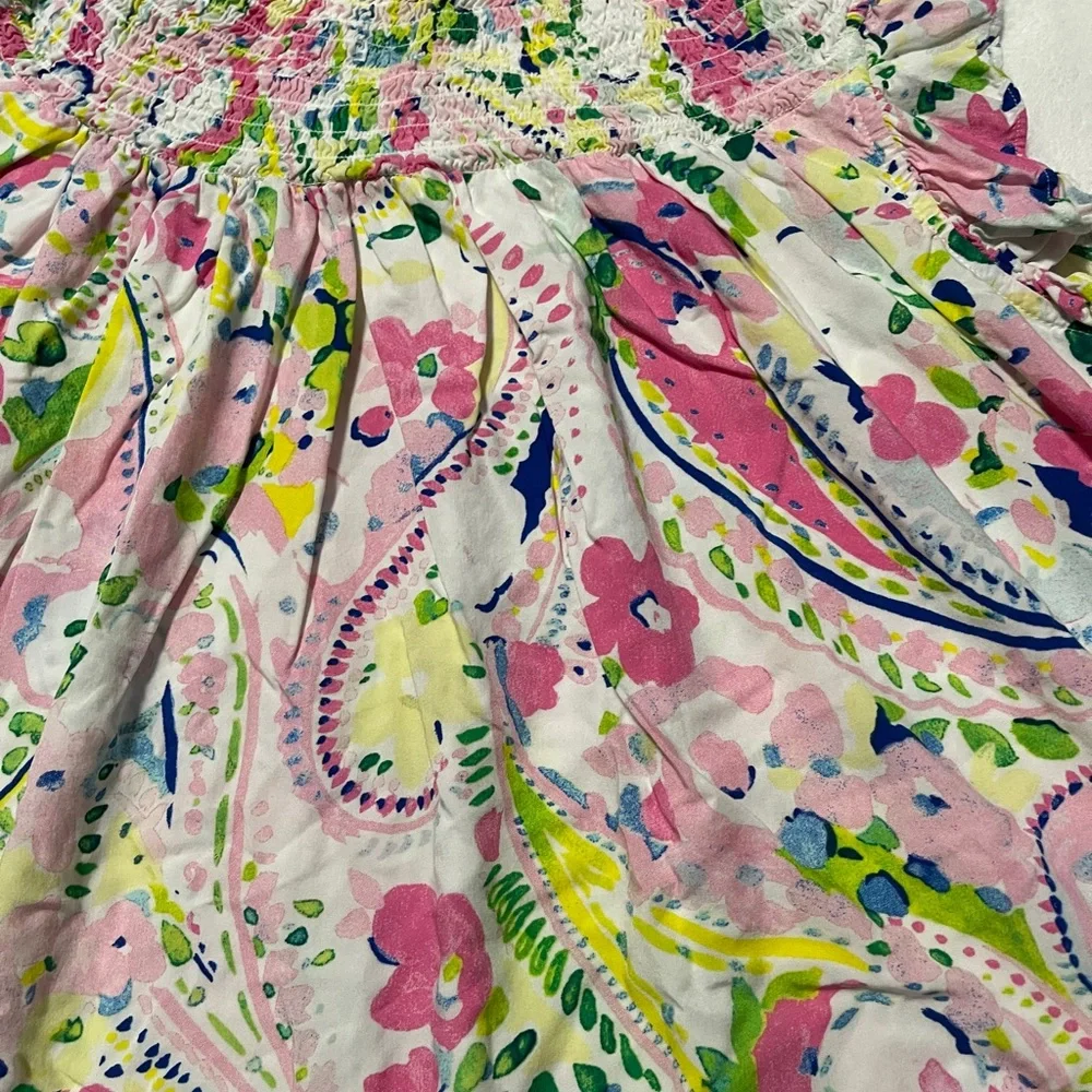 crown & ivy Pastel Paisley Dress in Pink, Green & Blue - Picture 5 of 6